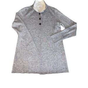 Dolce Stella Gray Wool Blend Sweater Cardigan Women’s Medium Excellent